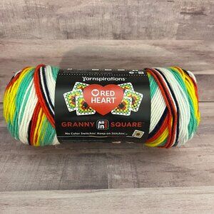 Red Heart Granny Square Yarn 5 Oz Multicolor Acrylic Crochet & Knitting Supplies